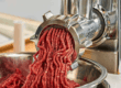 Minced Beef in a grinder